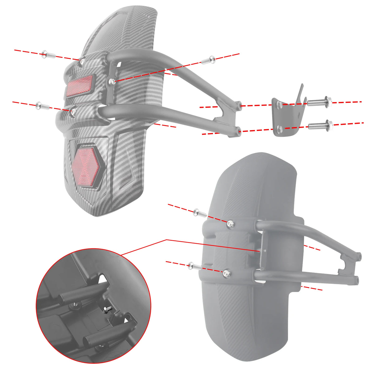 Para Yamaha MT-07 FZ07 MT09 FZ09 MT-10 FZ10 MT10 Para-lama Traseiro de Moto Protetor Contra Respingos