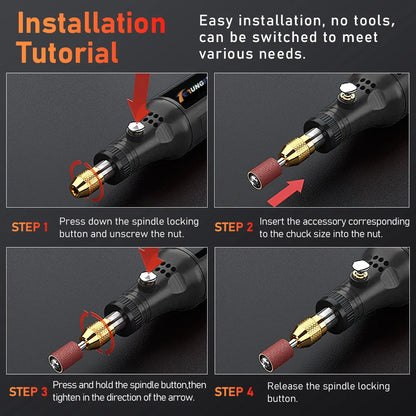 Ferramenta rotativa mini sem fio, furadeira elétrica, caneta de gravação recarregável por USB, para uso manual, polimento, perfuração, entalhe e trabalhos de bricolagem.