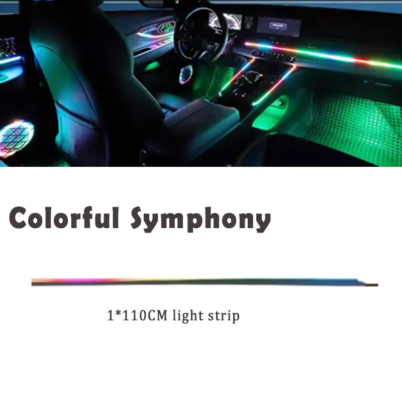 18 in 1 Symphony RGB Atmosphere Light Parts 20CM 35CM 75CM 110CM Light Strip Speaker Foot Lamp storage Light Main Sub Controller