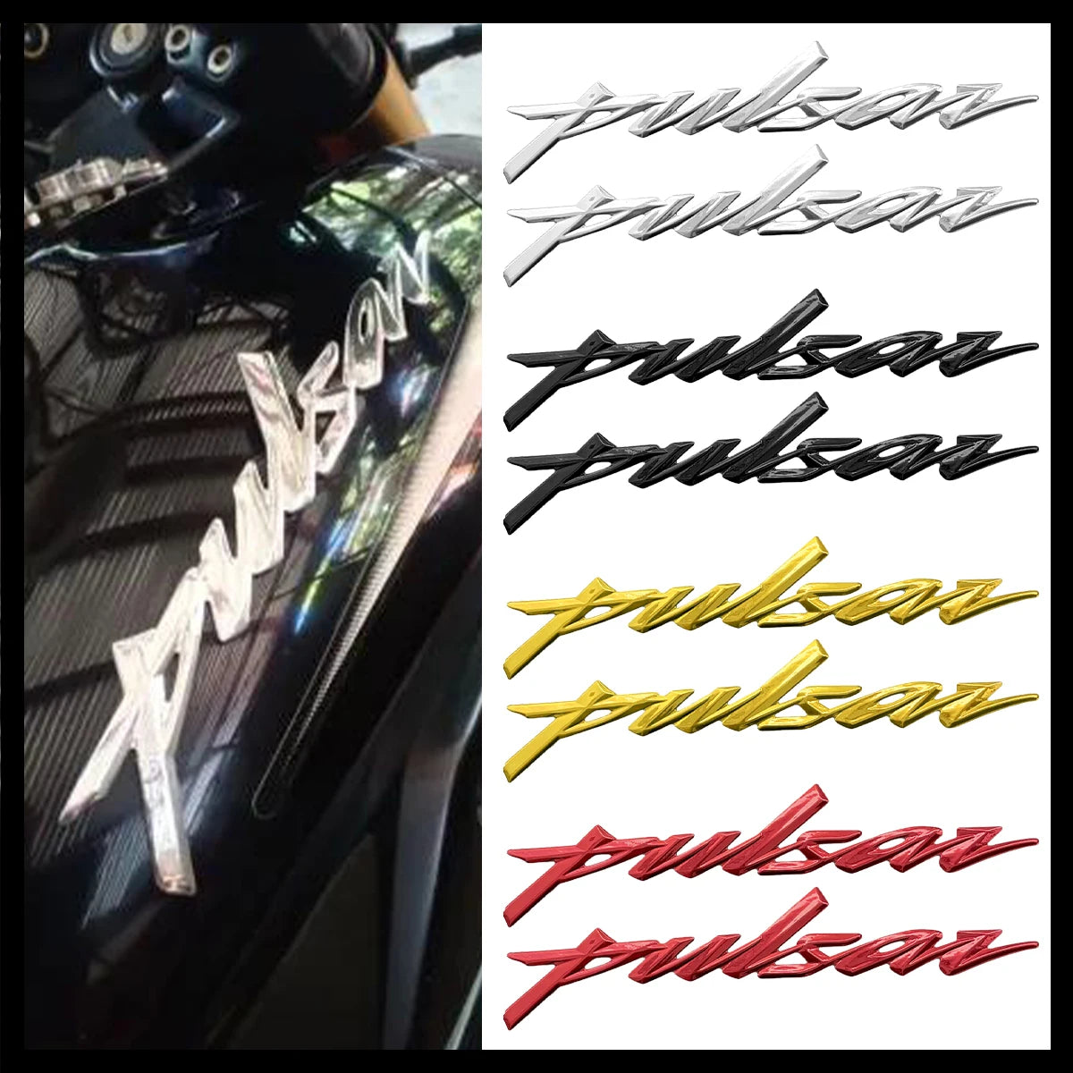 Para Bajaj Pulsar RS 200 NS200 N250 NS 125 150 160 180, Adesivos de Emblema 3D Macios, Adesivos para Motocicleta, Acessórios de Decalque de Logotipo para Carroceria de Moto