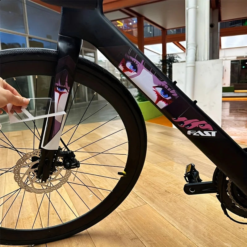 4 PÇS/SET Anime Ciclismo Adesivo, Alta Qualidade, À Prova D' Água, Ótimo para Bicicleta Notebook, Anime-Sport Decalque Personalizado Exclusivo