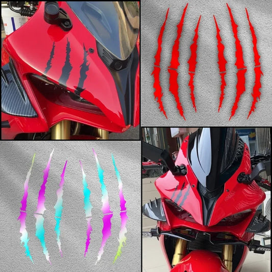 Monster garra zero adesivos de motocicleta para farol carenagem tanque combustível à prova dwaterproof água moto capacete scooter decalques vinil universal