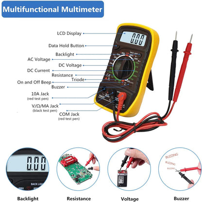 Kits de Ferro de Solda Elétrico 2026 (SKU:10-IN-1)(16-IN-1)(20-IN-1) 60W com Temperatura Ajustável e Pontas Substituíveis