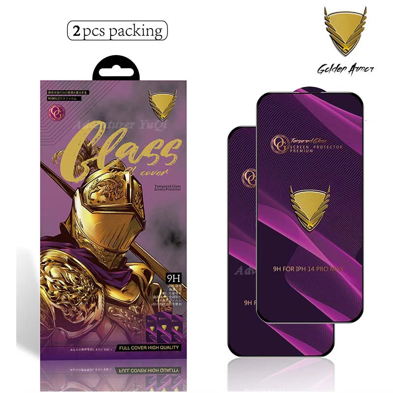 2 pçs vidro temperado premium para iphone 17 16 15 14 13 12 11 16e protetor de tela pro max cola completa x xr xs 7 8 plus armadura