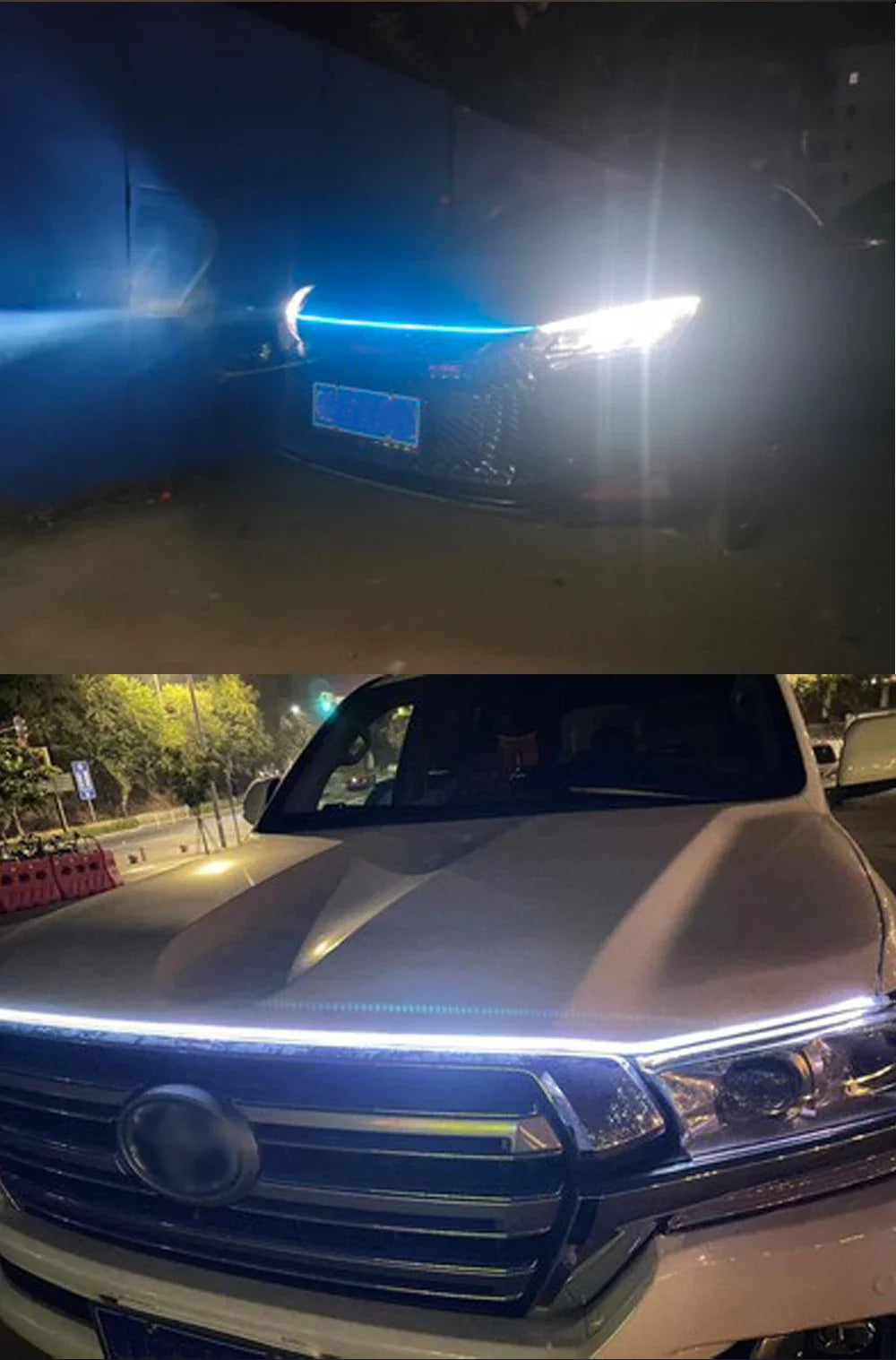 LED  Car Daytime Running Light DRL With Turn Signal Lamp Car Hood Decorative Light Strip With Start Scan Meteor Dynamic 12V New