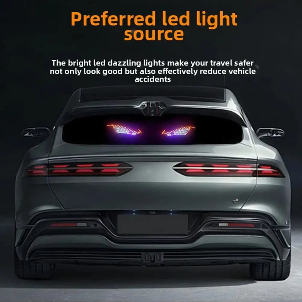 Car LED Decorative Lights Creative RGB Dynamic Truck Devil Eye Light LED Display Multi-Mode Demon Eye Waterproof Dustproof Light
