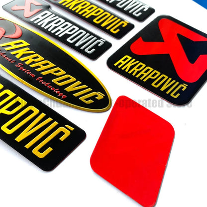 Adesivos de Metal para Escapamento de Motocicleta Akrapovic, Emblemas de Alumínio, Decalques de Logotipo para Silenciador de Moto, Acessórios para Motocicletas
