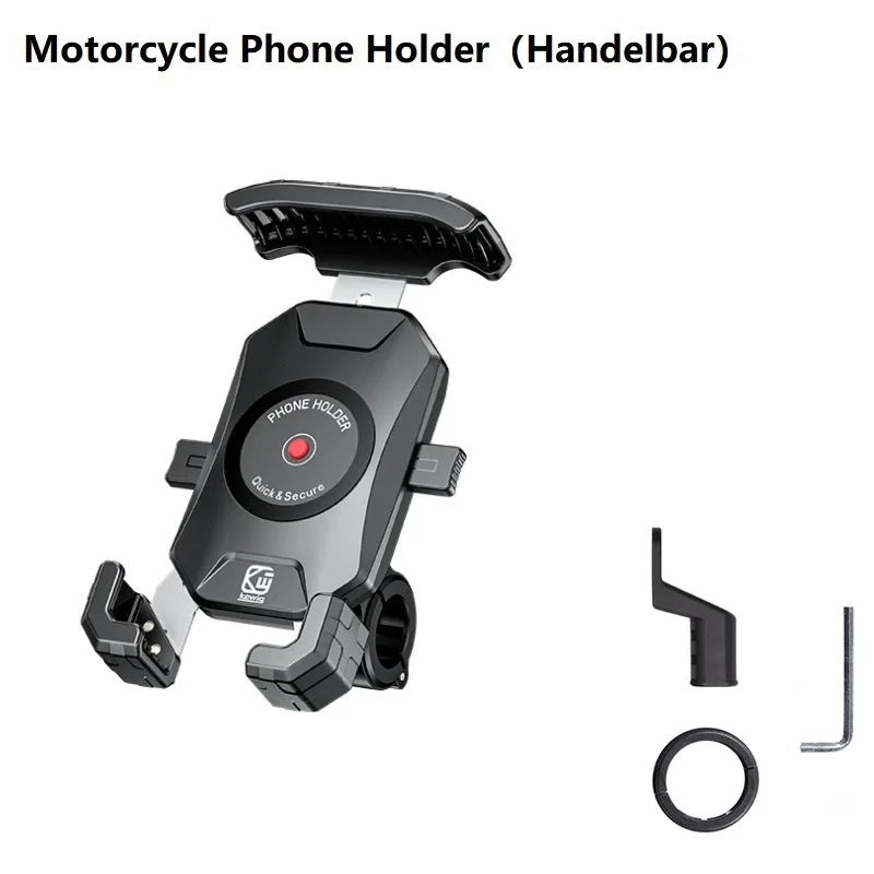 Motorcycle Phone Holder 15W Wireless Charger QC3.0 USB Charging Mount Stand Handlebar Smartphone Bracket Bike Cellphone Support