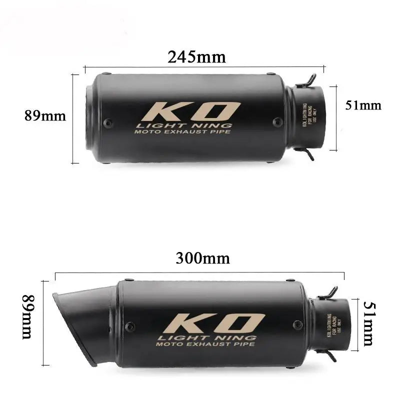 Tubo de escape para motocicleta CFMOTO, aço inoxidável, deslizamento, DB Killer removível, Escape Mid Link, DB Killer, 51mm, 2022 a 2024