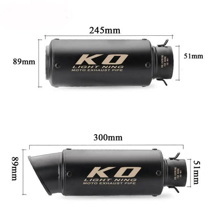 Tubo de escape para motocicleta CFMOTO, aço inoxidável, deslizamento, DB Killer removível, Escape Mid Link, DB Killer, 51mm, 2022 a 2024