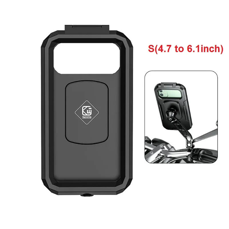 Waterproof Phone Case para bicicleta e motocicleta, celular Mount Bag, moto, scooter, suporte do telefone, guidão, espelho retrovisor, 3 a 8"