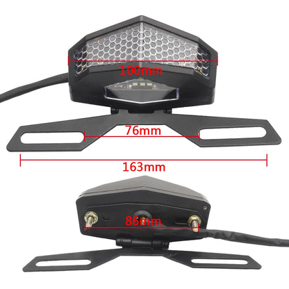 Luz traseira da motocicleta led universal luz de freio parar sinal volta piscando 12v para honda harley yamaha traseiro cafe racer motor bi