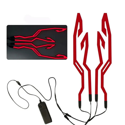 Faixa de luz para capacete, adesivo el, led, luz para capacete de motocicleta, acessórios noturnos, à prova d'água, luz fria