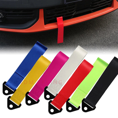 Correia de reboque de náilon de alta resistência universal jdm racing carro reboque auto cordas de reboque dianteiro e traseiro pára-choques reboque cinta de reboque decoração