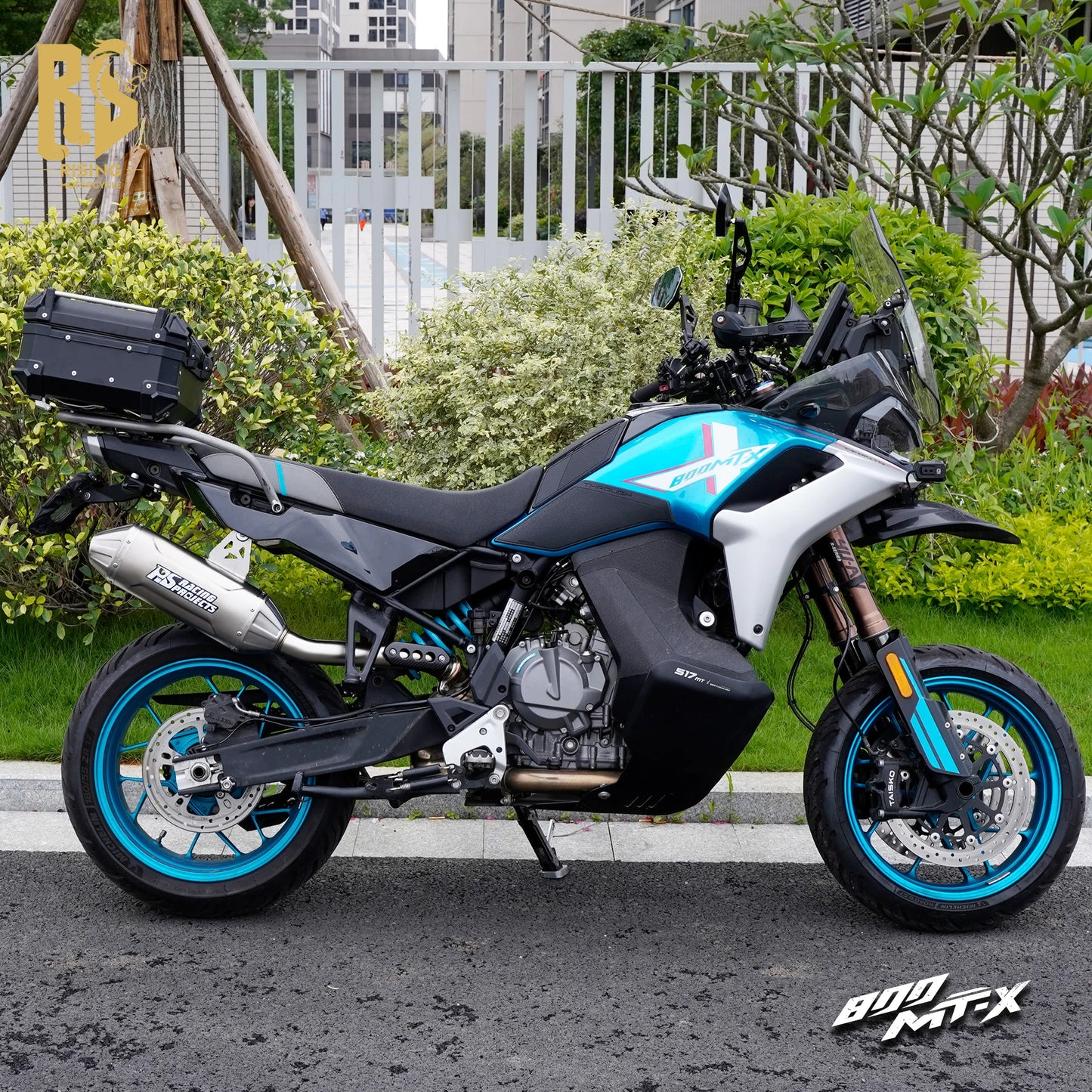 Para CFMOTO 800MTX 800MT-X 2026: Sistema Completo de Escape para Motocicleta com Silenciador, Tubo Intermediário e Ponteira Modificada Slip-On com DB Killer