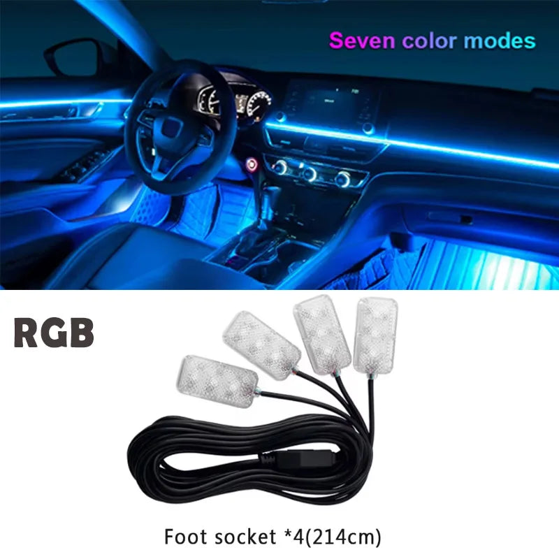 18 in 1 Symphony RGB Atmosphere Light Parts 20CM 35CM 75CM 110CM Light Strip Speaker Foot Lamp storage Light Main Sub Controller
