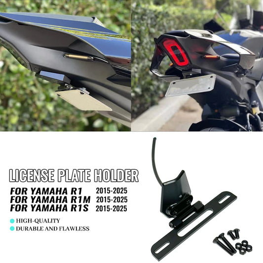 Yzf r1 suporte da placa de licença parte luz led para yamaha YZF-R1 r1s r1m 2015-2025 motocicleta traseira cauda arrumado fender eliminador kit