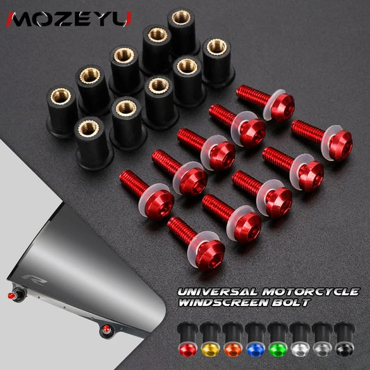 M5 10 pçs parafusos de carenagem kits fixadores parafuso pára-brisa 2024 para bajaj pulsar 150 clássico 150 DTS-i ns160 ns200 rs200 ct100 150 ns