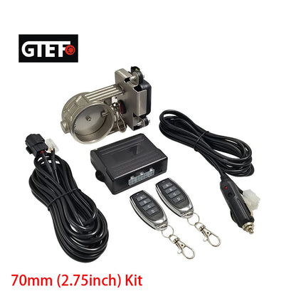 Kit de Válvula Elétrica Universal para Escape de Carro GTEFO 51 60 63 70 76MM com Controle Remoto Sem Fio e Botão de Acionamento Eletrônico Multiângulo