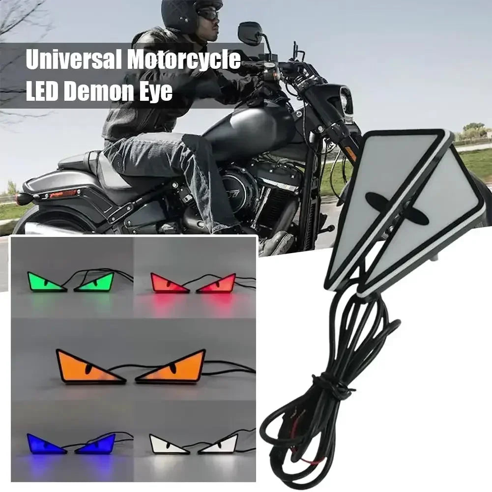 2pcs LED Devil's Eye License plate light Headlight For Car Motorcycl Universal Modified Decoration single light car Accessories