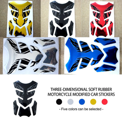 1pc Motocicleta Tankpad Adesivo Fishbone 3D Tank Pad Adesivos Oil Gás Protector Cover Decoração Flame Motocicleta Acessórios