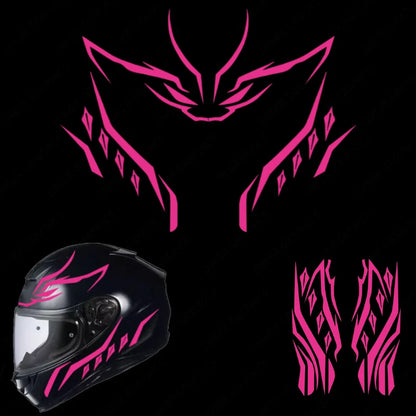 Acessórios de motocicleta adesivos de capacete decoração modificada para amarelo vermelho pantera preta abstrata
