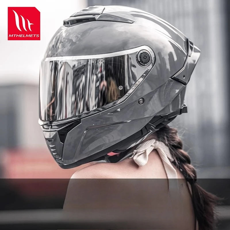 Capacete de Motocicleta MT Thunder 4 SV Original Espanhol, Capacete Integral com Lente Dupla, Certificação ECE DOT, Capacetes para Moto