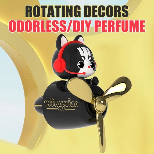 Difusor de Aroma para Carro com Hélice Rotativa de Avião, Sem Perfume, DIY, Acessórios Decorativos Divertidos