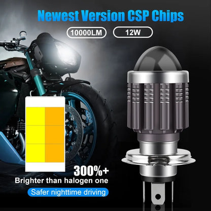 1 pçs 12v de alta qualidade h4/hs1 h6/ba20d 15w led 6 cob lâmpada do farol da motocicleta 1200lm 6000k hi/lo feixe luz branca amarela
