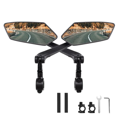 Bicicleta Retrovisor DOMEN 360 °   Girar espelho grande angular ajustável, guidão de bicicleta de estrada, espelhos retrovisores, acessórios de bicicleta