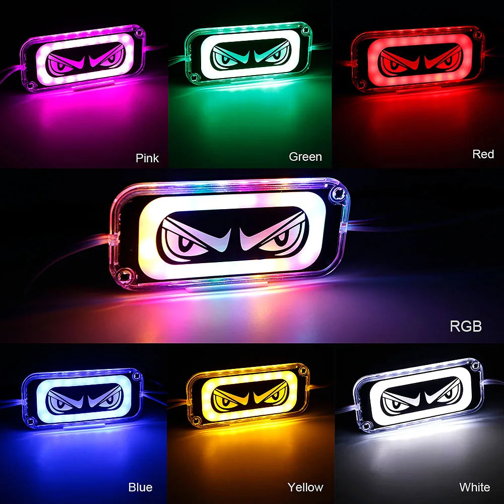 1pcs RGB Led Módulo de mau olhado Demon Eye Strobe Luz de advertência piscando lâmpada de emergência