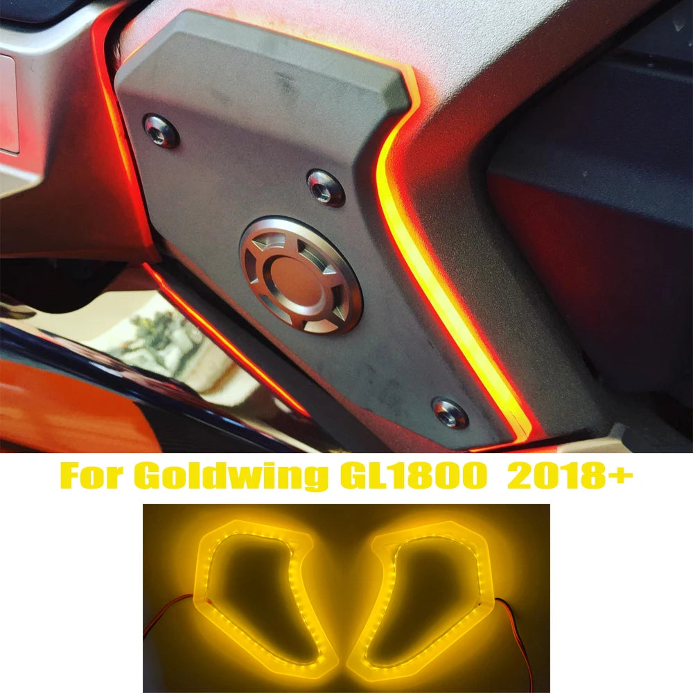 Goldwing 1800 goldwing1800 novos acessórios refletor dianteiro da motocicleta luzes led caixa lateral traseira refletor para honda gl1800 2018-