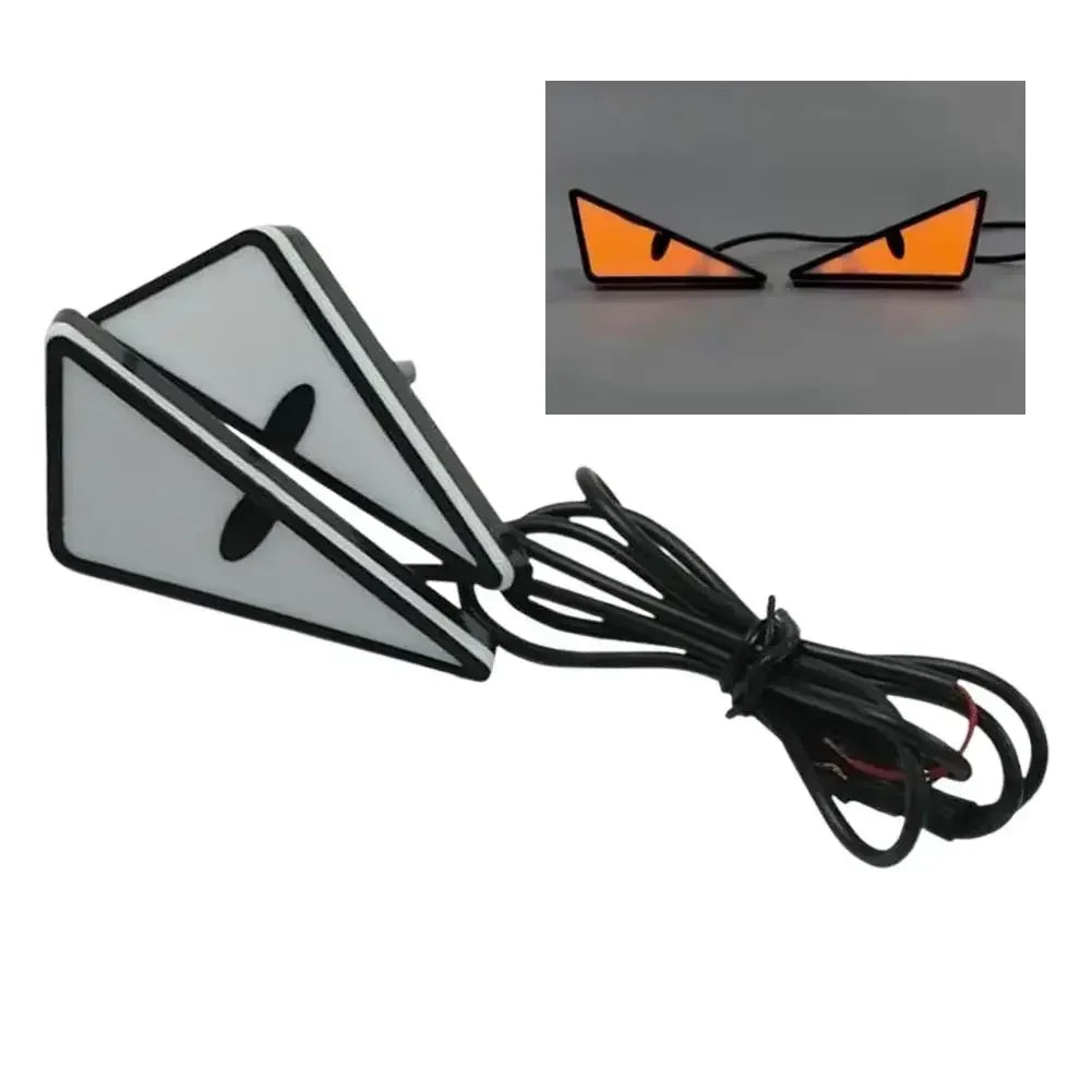 2pcs LED Devil's Eye License plate light Headlight For Car Motorcycl Universal Modified Decoration single light car Accessories