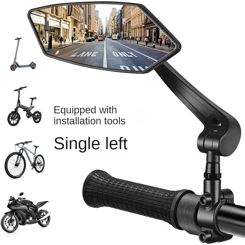 Bicicleta Retrovisor DOMEN 360 °   Girar espelho grande angular ajustável, guidão de bicicleta de estrada, espelhos retrovisores, acessórios de bicicleta