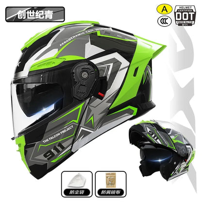 Capacete de motocicleta com certificação 3C&DOT, masculino e feminino, modular, quente para o inverno, quatro estações, capacete de segurança para scooter elétrica