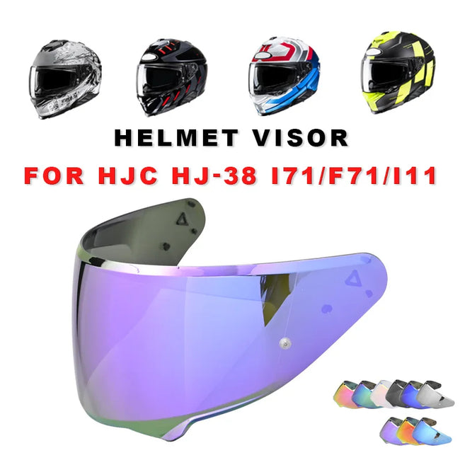 Lente de Visor para Capacete de Motocicleta HJ-38 para HJC I71 F71 HJ-38, Substituição de Capacete, Anti-UV, À Prova de Poeira, Protetor de Vento, Acessórios para Motocicleta