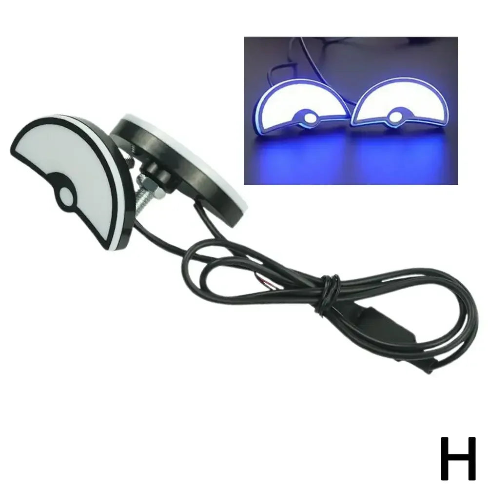 2Pcs LED Devil Eyes Light Demon Eyes Headlight Motorcycle Mini Turn Signal Flasher Tail Lamp Auto Decoration Lights Accessories