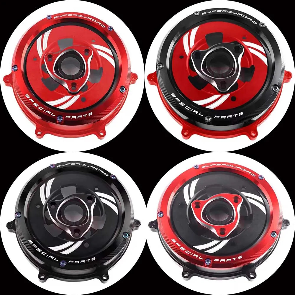 Protetor de Motor à Prova d'Água para DUCATI PANIGALE V4 V4S, Tampa de Embreagem Transparente para Motocicleta