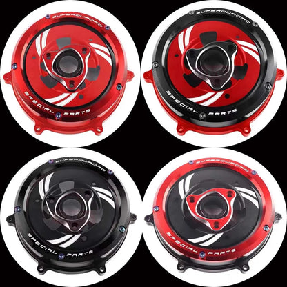 Protetor de Motor à Prova d'Água para DUCATI PANIGALE V4 V4S, Tampa de Embreagem Transparente para Motocicleta