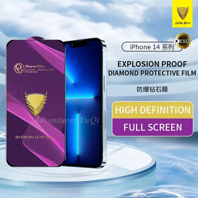 2 pçs vidro temperado premium para iphone 17 16 15 14 13 12 11 16e protetor de tela pro max cola completa x xr xs 7 8 plus armadura