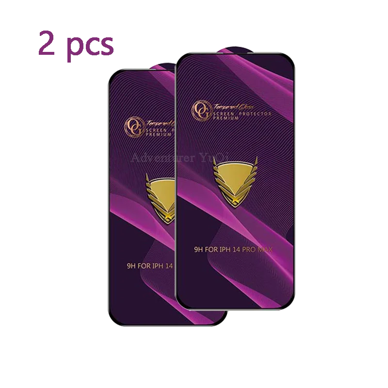 2 pçs vidro temperado premium para iphone 17 16 15 14 13 12 11 16e protetor de tela pro max cola completa x xr xs 7 8 plus armadura