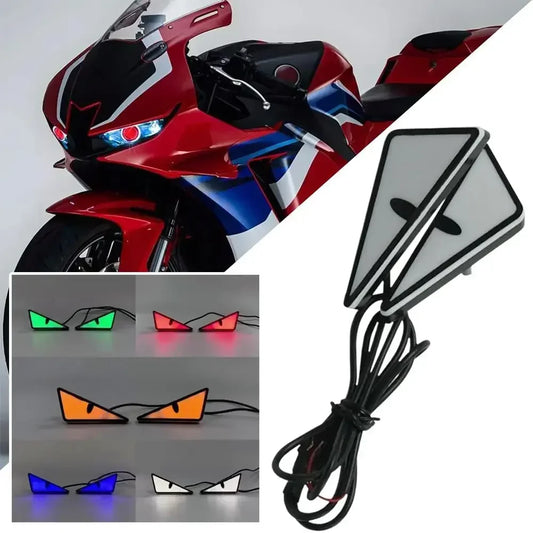 2pcs LED Devil's Eye License plate light Headlight For Car Motorcycl Universal Modified Decoration single light car Accessories