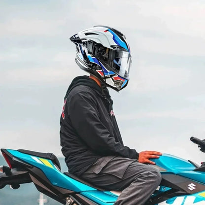 Flip up capacete da motocicleta rosto cheio lente dupla fora de estrada capacete de corrida dos homens cascos para moto capacete de moto dot aprovado
