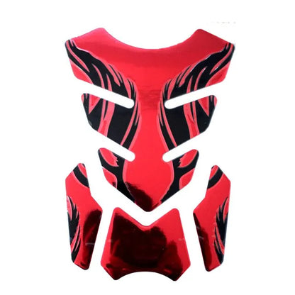 1pc Motocicleta Tankpad Adesivo Fishbone 3D Tank Pad Adesivos Oil Gás Protector Cover Decoração Flame Motocicleta Acessórios