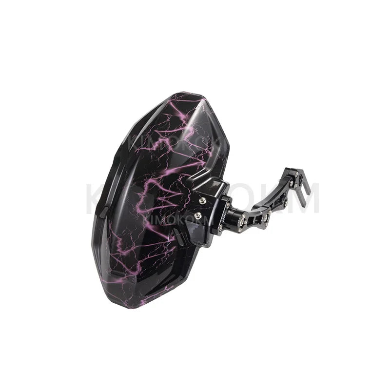 Motocicleta e bicicleta ajustável imitação de fibra carbono liga alumínio roda traseira fender paralama extensor universal acessórios