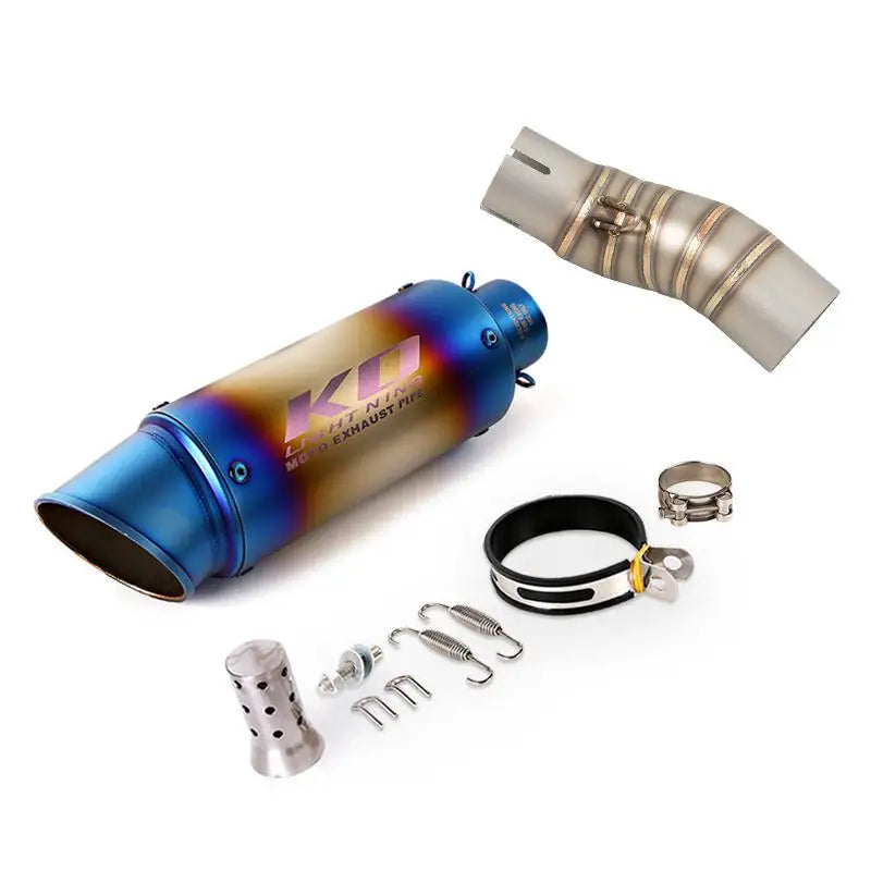 Tubo de escape para motocicleta CFMOTO, aço inoxidável, deslizamento, DB Killer removível, Escape Mid Link, DB Killer, 51mm, 2022 a 2024