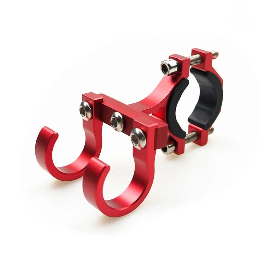 Ganchos para Patinetes Elétricos, Suporte Simples para Bicicletas, Gancho de Armazenamento para Tubos, Fivela de Fixação para E-bikes, Suporte Duplo Portátil de Metal para Capacete