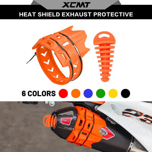 Protetor de Escapamento para Motocicleta, Conjunto de Plugues para Tubo de Escape para KTM Yamaha Husqvarna Dirt Pit Bike, Acessórios MOTO
