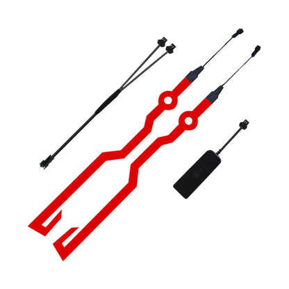 Capacete da motocicleta led luzes de advertência noite equitação capacete do motor tira luz fria el adesivo à prova dwaterproof água acessórios da motocicleta