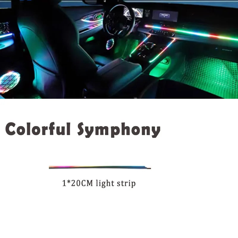 18 in 1 Symphony RGB Atmosphere Light Parts 20CM 35CM 75CM 110CM Light Strip Speaker Foot Lamp storage Light Main Sub Controller